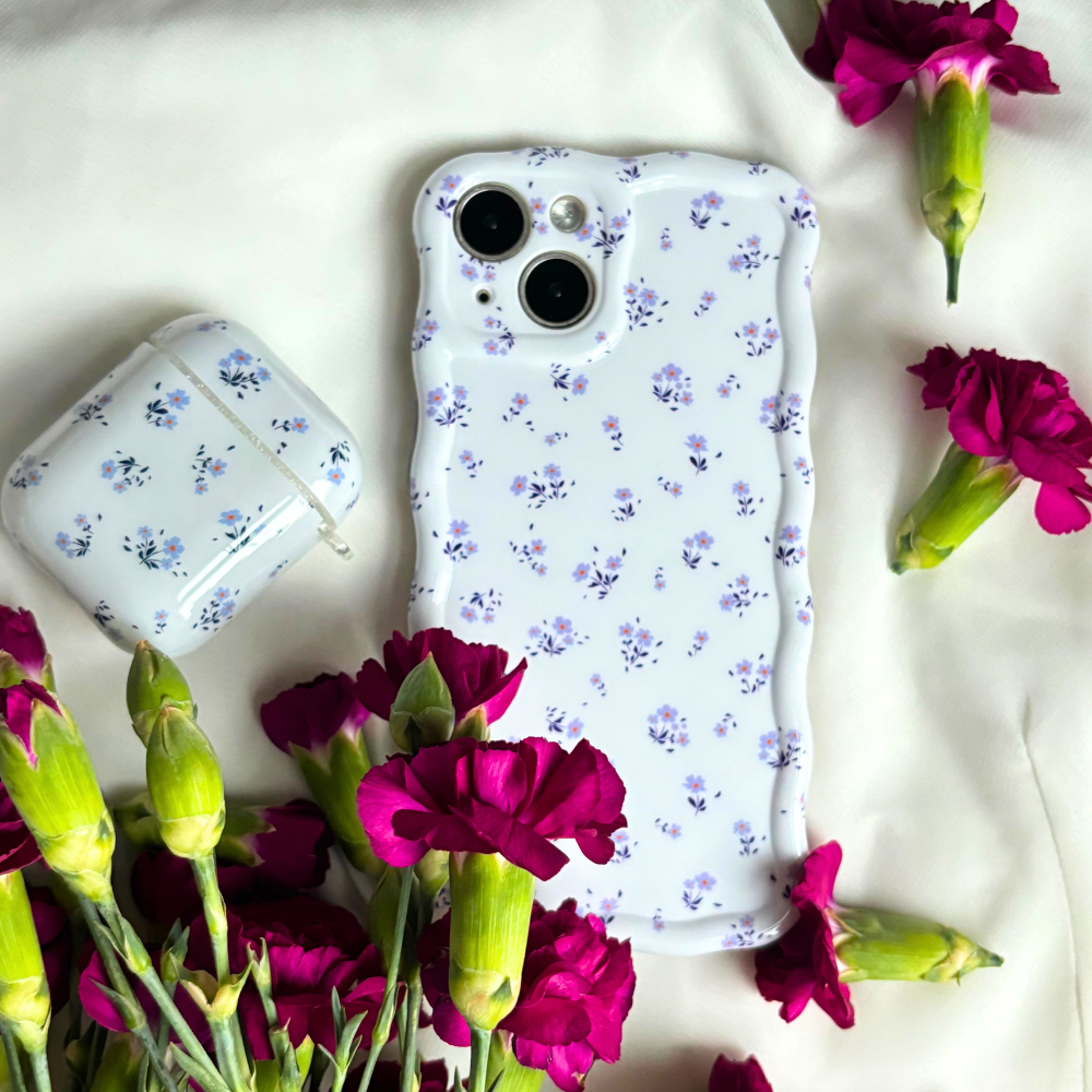 Airpods Case - Ditsy Floral Periwinkle