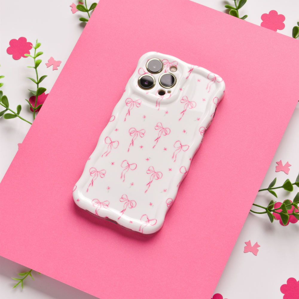 Wavy Phone Case - Dainty Bows