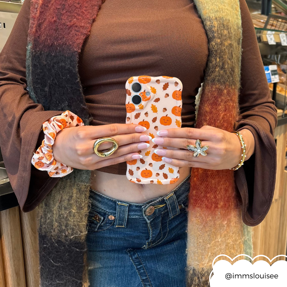 Wavy Phone Case - Cute Pumpkins