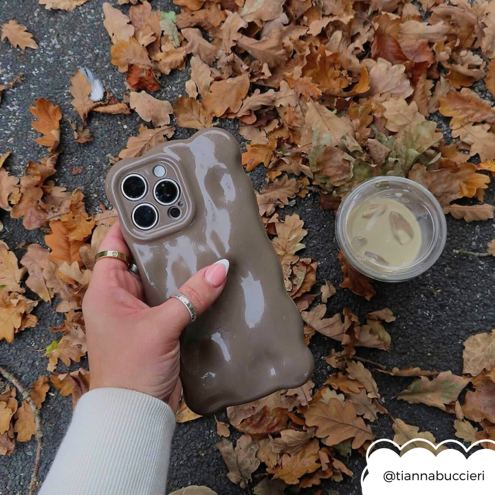 3D Bubble Phone Case - Mocha