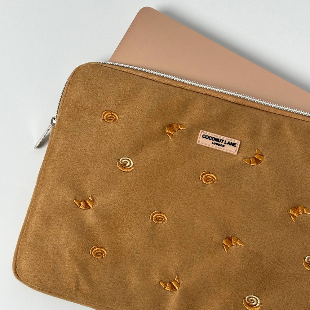 Suedette Croissant Club - Laptop Sleeve