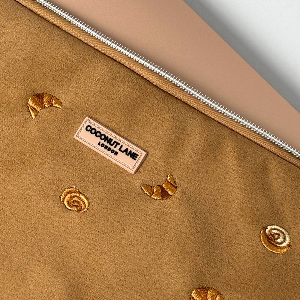 Suedette Croissant Club - Laptop Sleeve