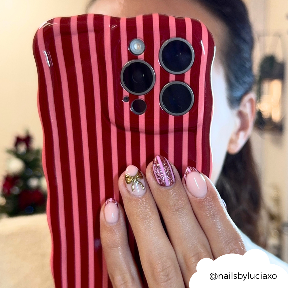 Wavy Phone Case - Mulberry Stripes