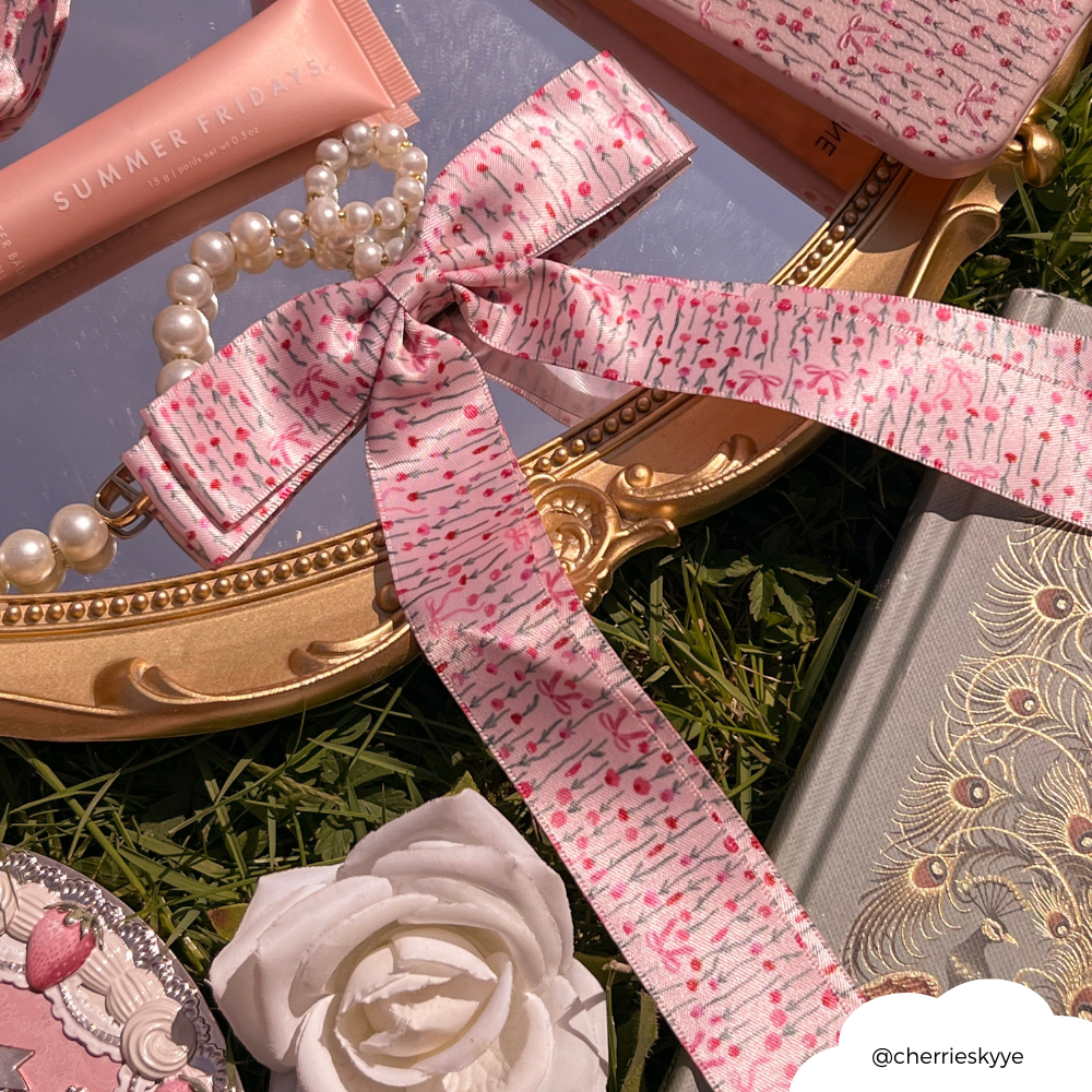 Ribbon Bow Clip - Peony Bow