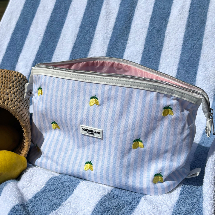 Expandable Makeup Bag - Living La Vida Lemon