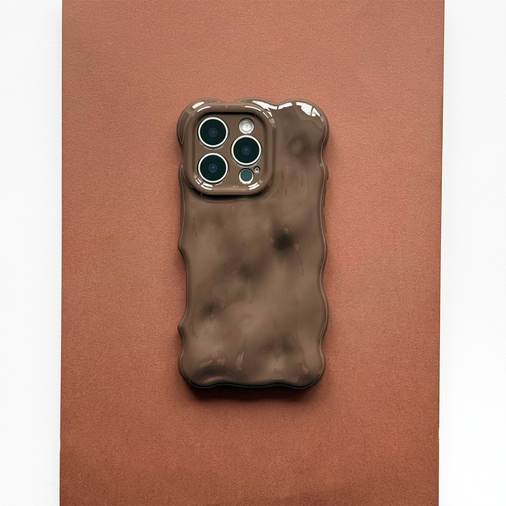 3D Bubble Phone Case - Chocolate