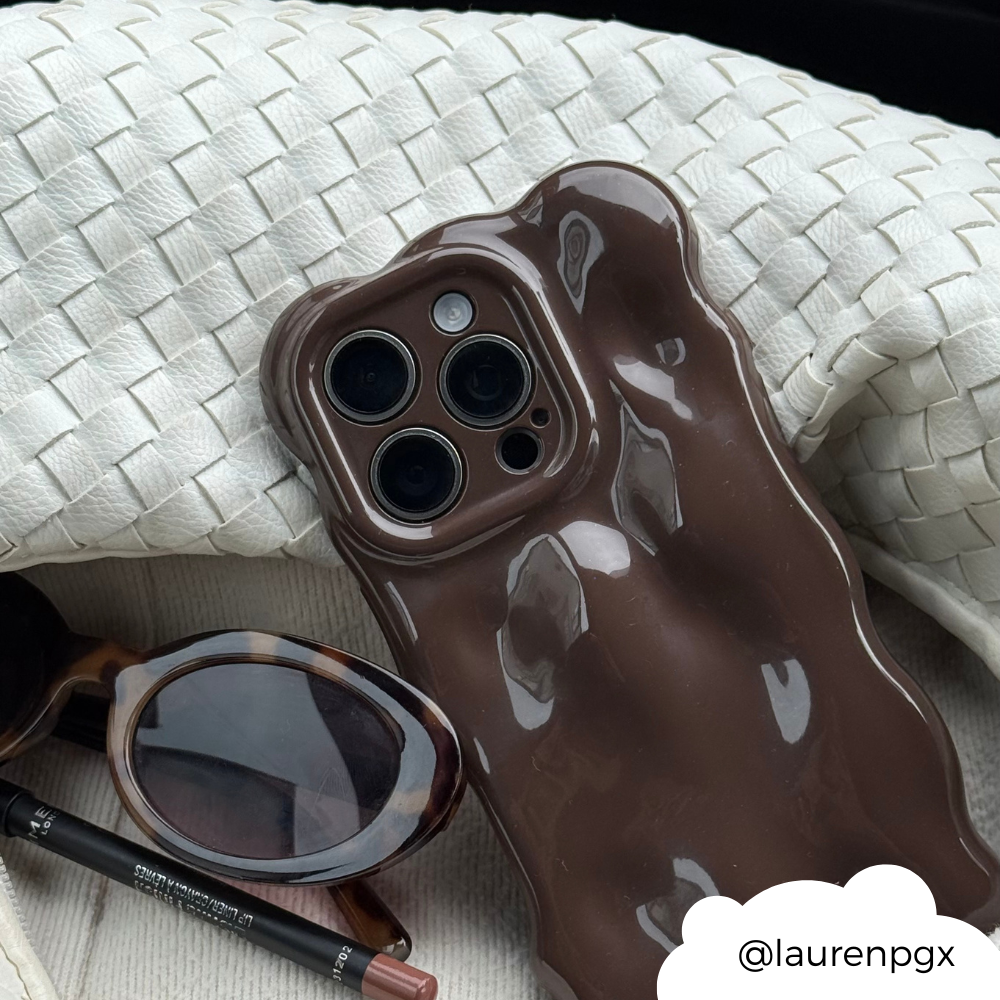 3D Bubble Phone Case - Chocolate