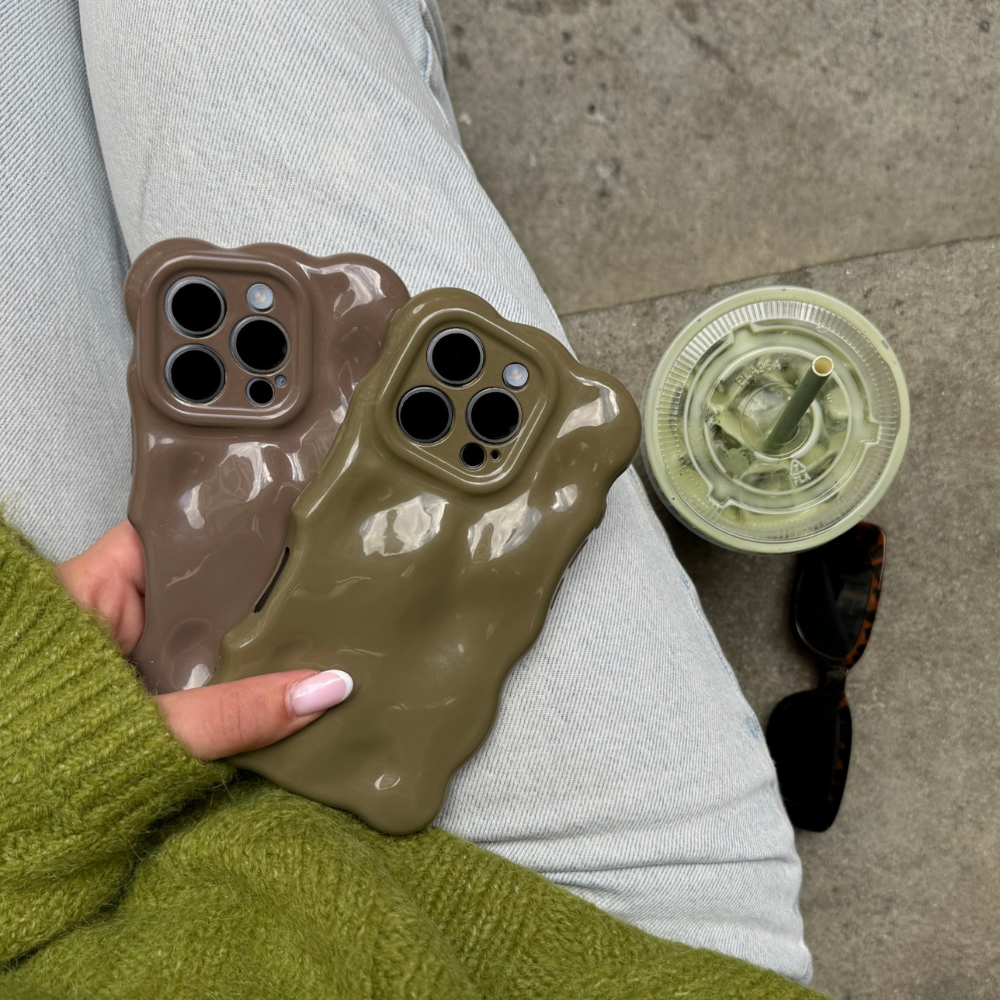 3D Bubble Phone Case - Mocha