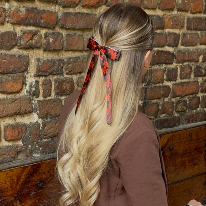 Ribbon Bow Clip - Cinnamon Lily