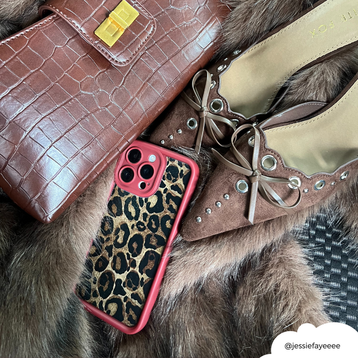 NEW - Burgundy Leopard Phone Case