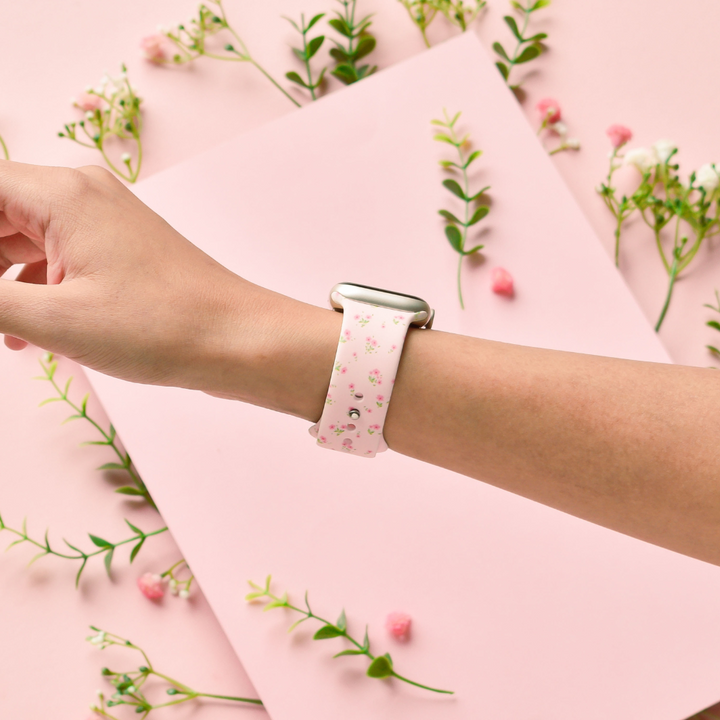 Ditsy Floral Pink Apple Watch Strap