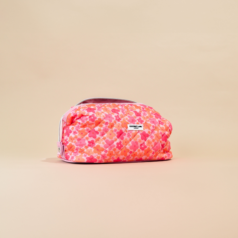 Magic Lifestyle Pouch - Quilted Pink & Orange Bloom