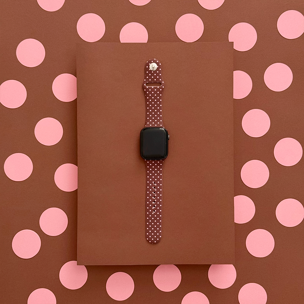 Brown Polka Dot Apple Watch Strap