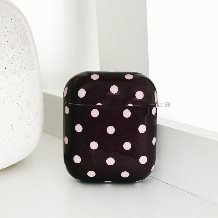 Airpods Case - Brown Polka Dot