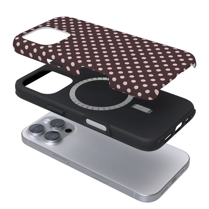 Tough MagSafe® Phone Case - Brown Polka Dot