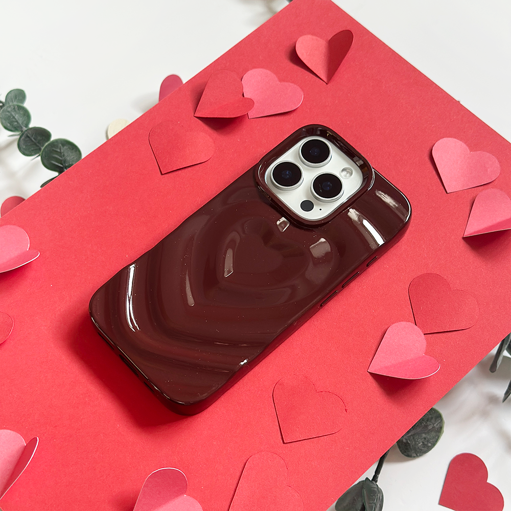 Melting Heart Phone Case - Burgundy