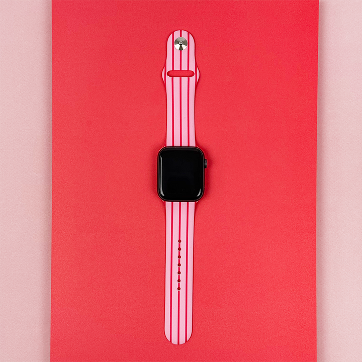 Cherry Stripes Apple Watch Strap