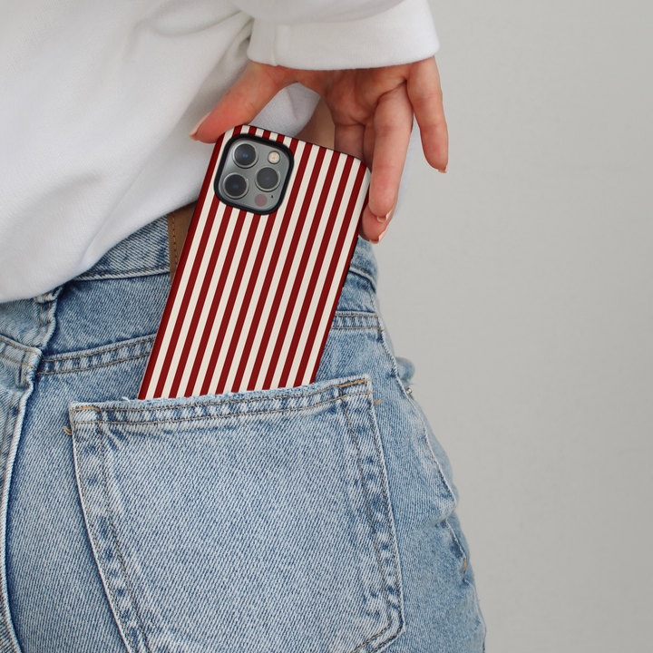 Tough MagSafe® Phone Case - Cherry Red Stripes