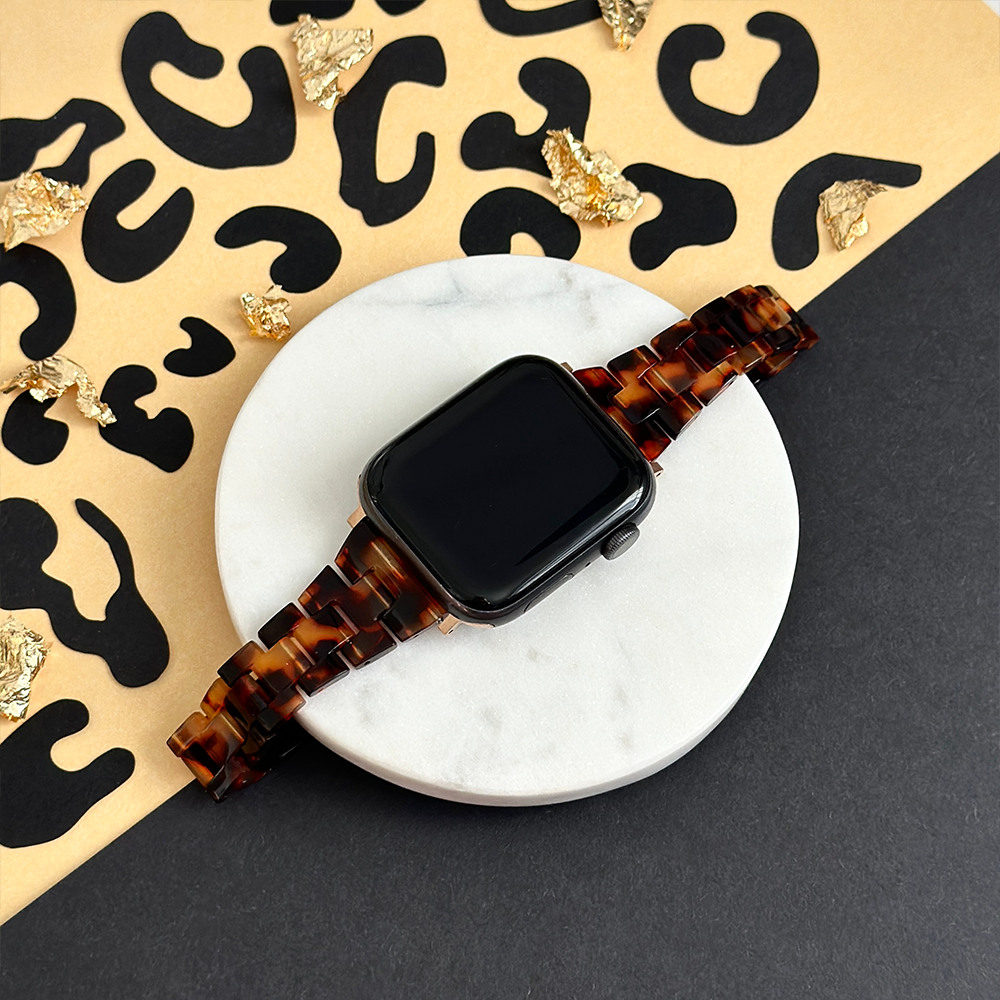 NEW - Slim Luxe Tortoiseshell Apple Watch Strap