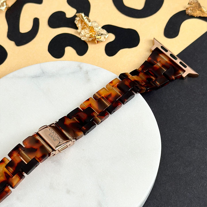 NEW - Slim Luxe Tortoiseshell Apple Watch Strap