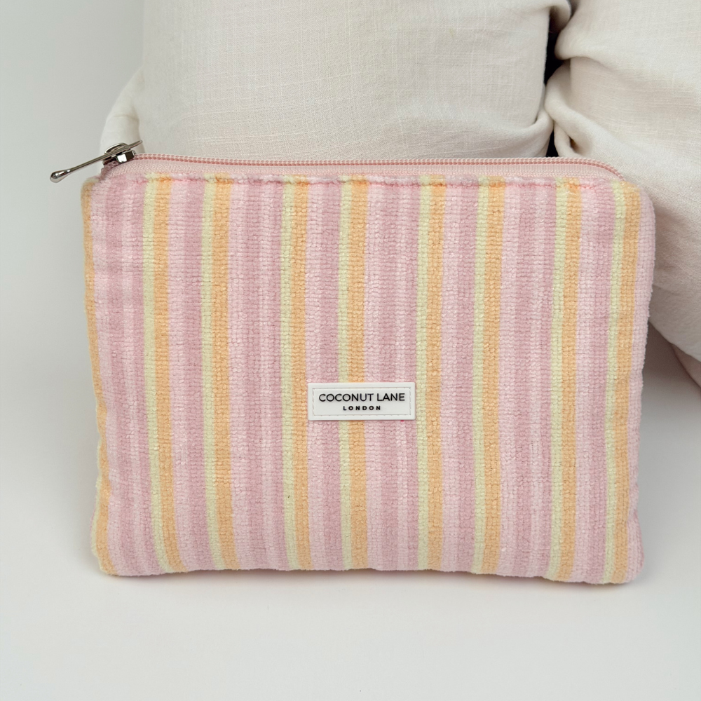 Clean image of Mini Towel Everything Pouch - Pastel Stripes