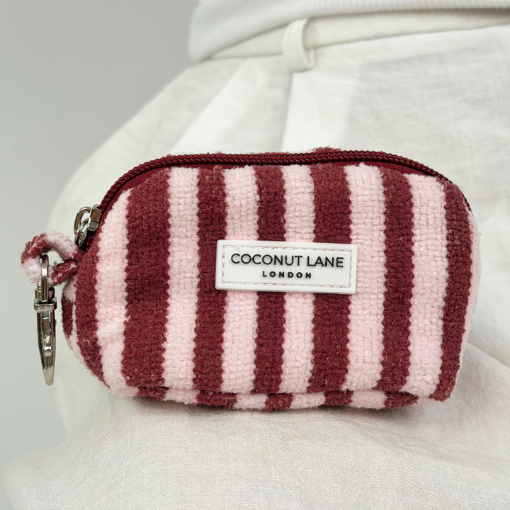 Mini Towel Keyring Bag Blushberry stripes