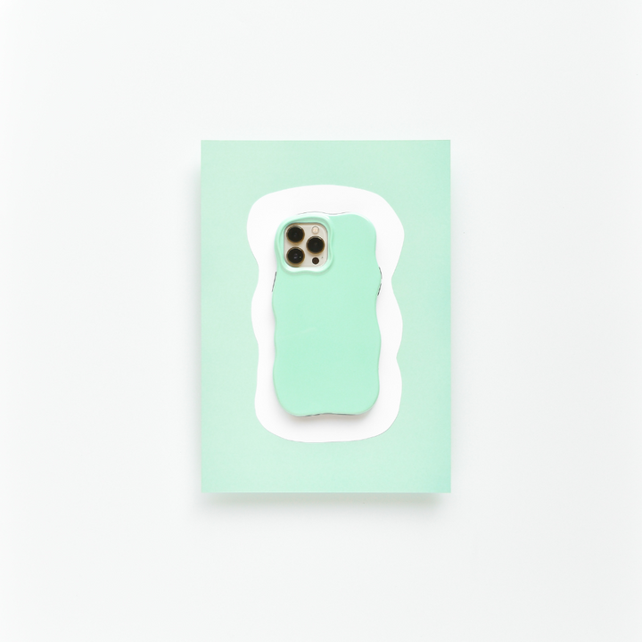 Shine Gloss Wavy Tough Phone Case - Mojito Mint