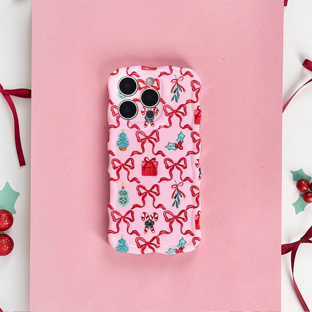 Wavy Phone Case - Christmas Kisses