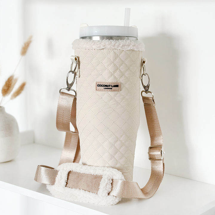 Tumbler Carry Case - Quilted Cream