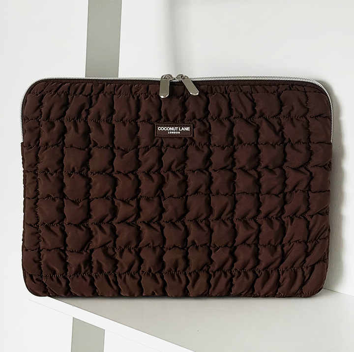 Quilted Chocolate Laptop Sleeve