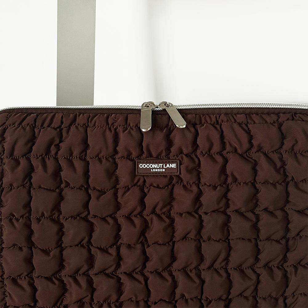 Quilted Chocolate Laptop Sleeve