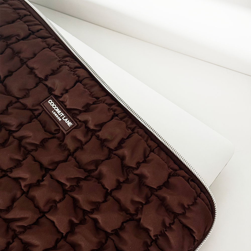 Quilted Chocolate Laptop Sleeve
