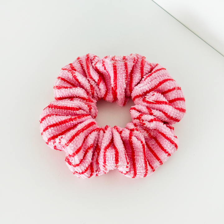 TOWEL Scrunchie - Cherry Stripes