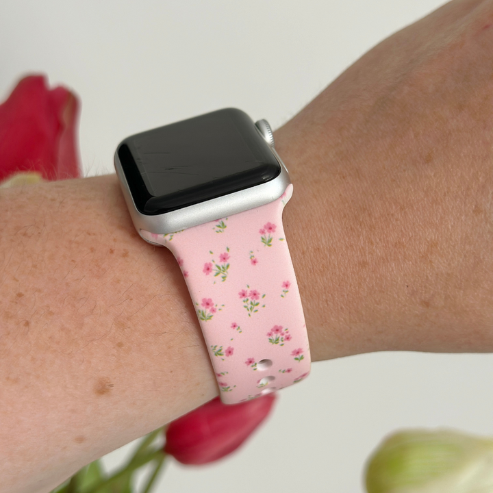 Ditsy Floral Pink Apple Watch Strap