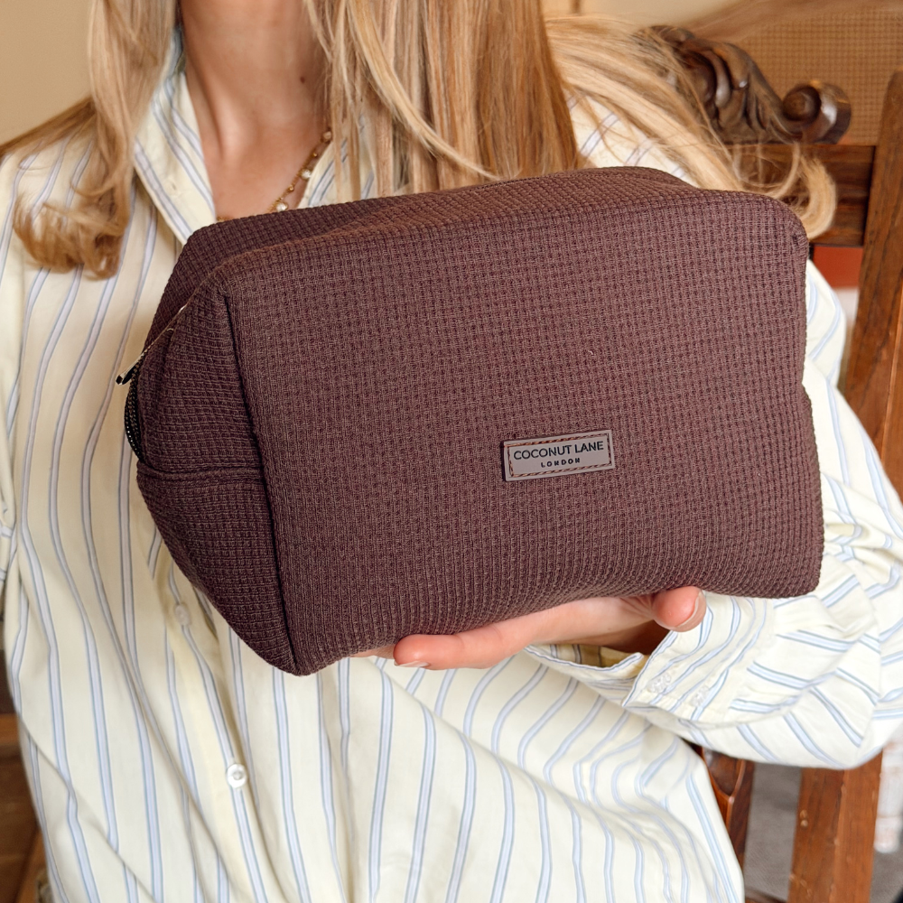 Waffle Makeup Bag - Chocolate