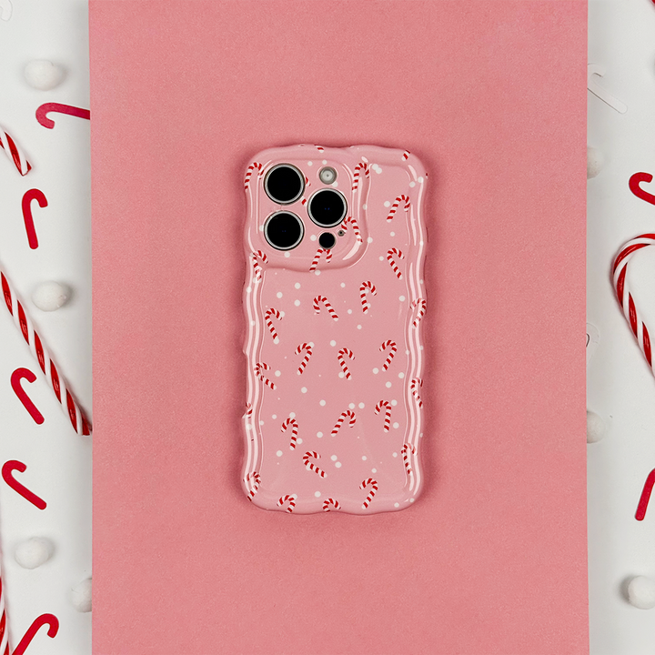Wavy Phone Case - Candy Canes