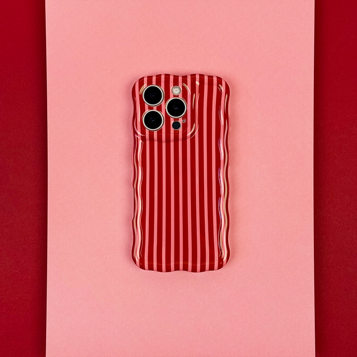 Wavy Phone Case - Mulberry Stripes