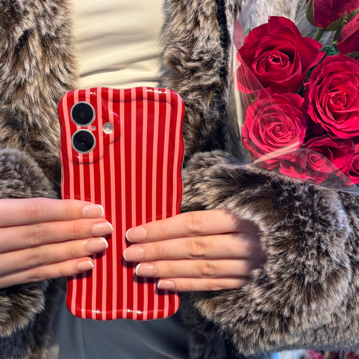 Wavy Phone Case - Mulberry Stripes