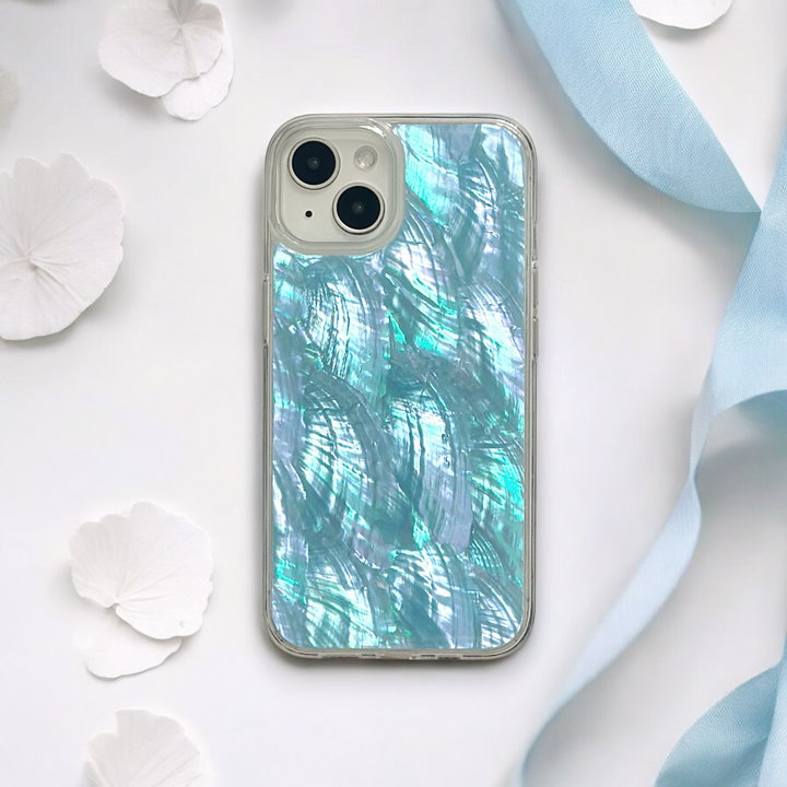 Real Natural Shell Phone Case - Blue