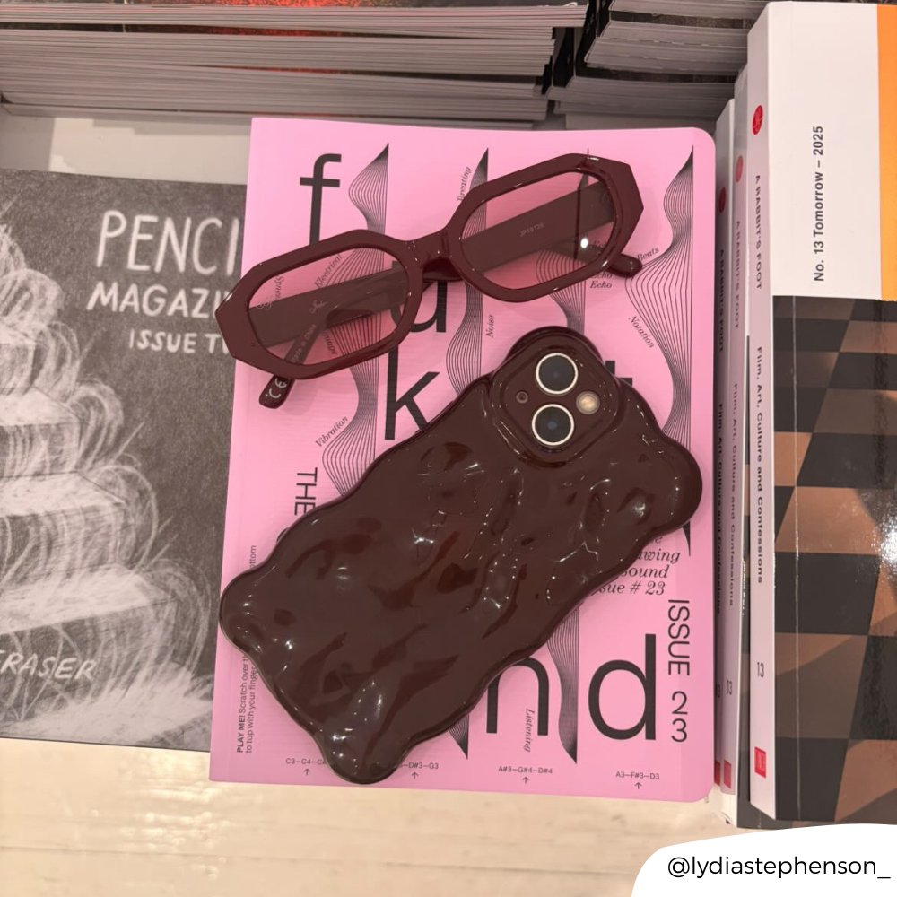 3D Bubble Phone Case - Burgundy