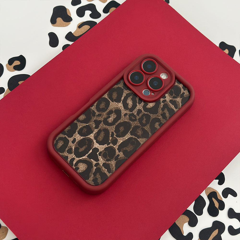 NEW - Burgundy Leopard Phone Case