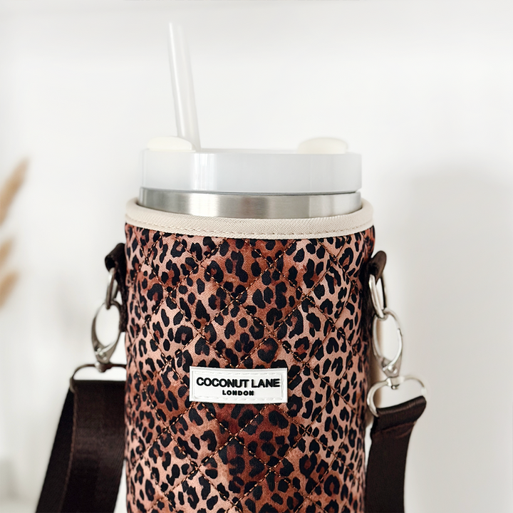 Tumbler Carry Case - Quilted Leopard