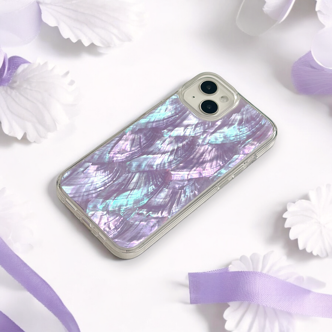 Real Natural Shell Phone Case - Lilac