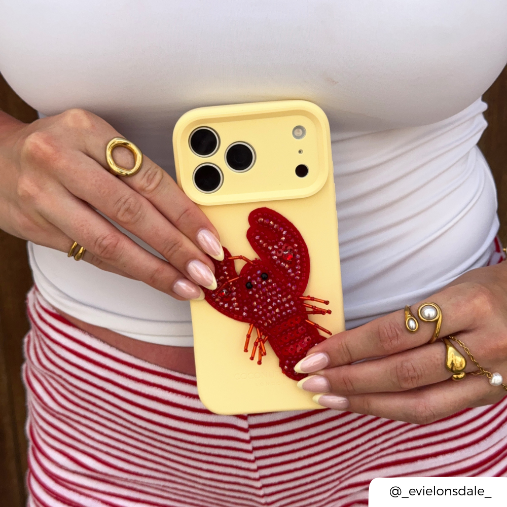 Beaded Phone Patch - Lobster