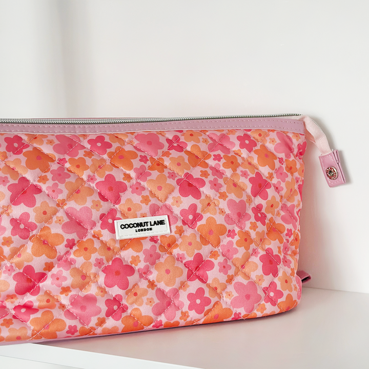 Magic Lifestyle Pouch - Quilted Pink & Orange Bloom