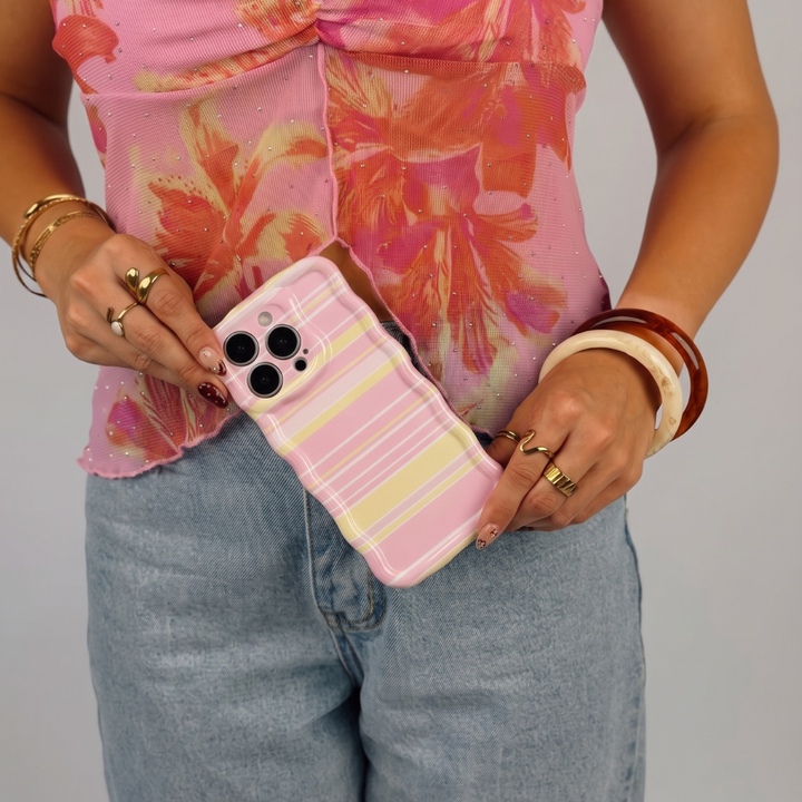 Wavy Phone Case - Retro Stripes Ashley