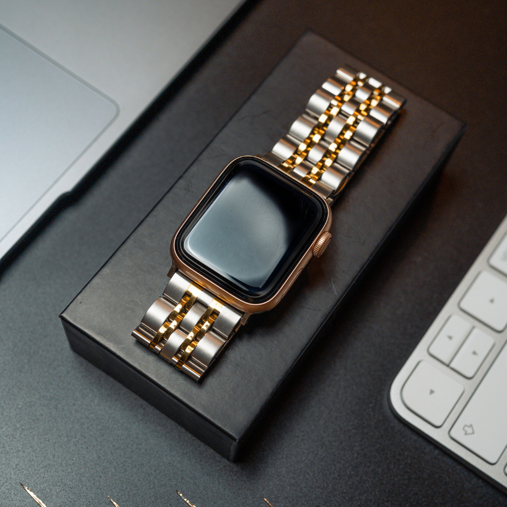 Gold Stainless Steel Gold Watch Band For Apple Watch Infinity