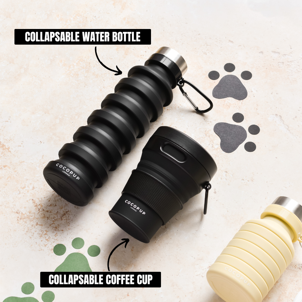 Collapsible Water Bottle by Cocopup - Black