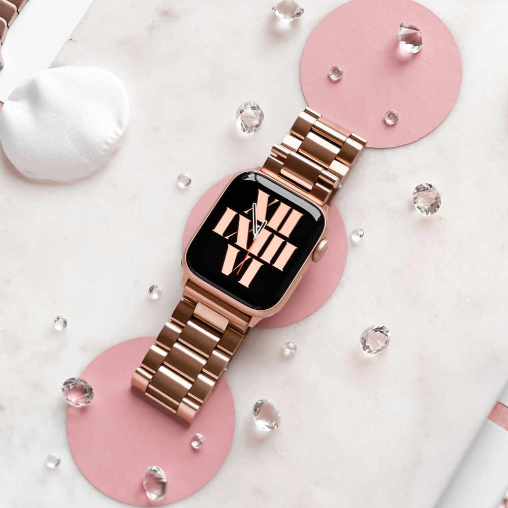 Stainless Steel Apple Watch Strap Rose Gold - Main Image