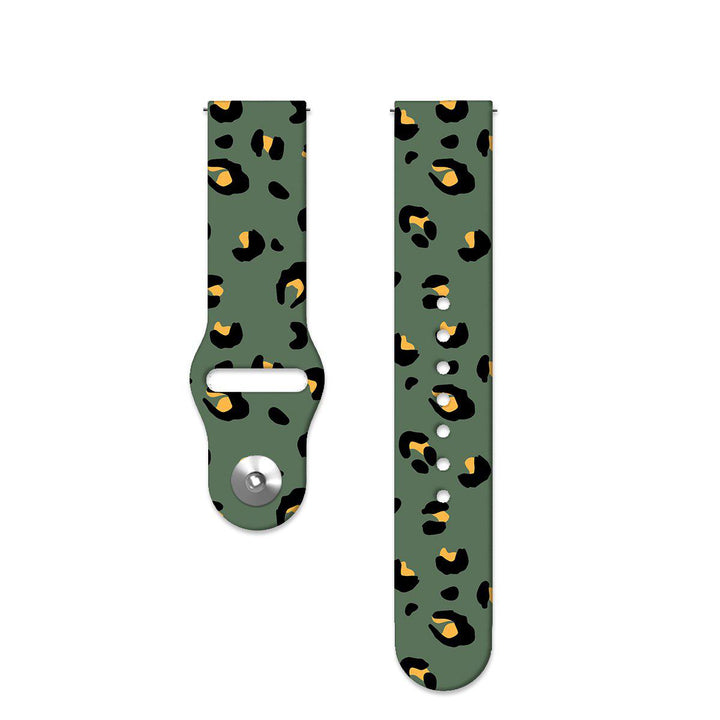 Fitbit Versa Watch Strap - Khaki Leopard on white background
